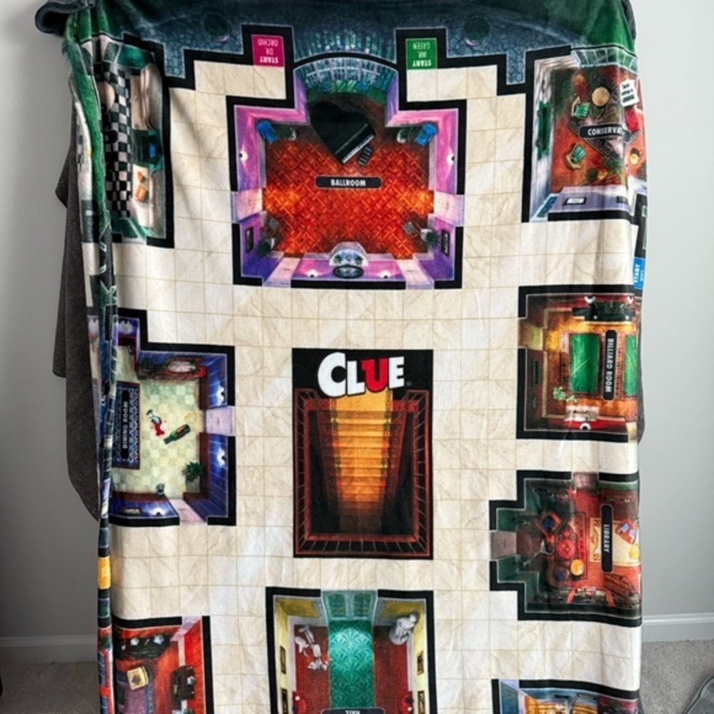 Clue Game Blanket Soft 60in*90in (no box)